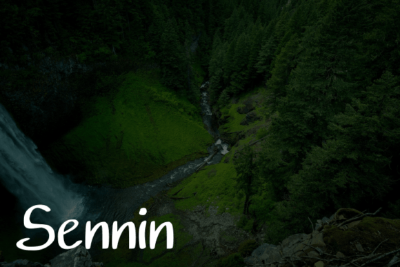 Sennin Font PNG with transparent background - Preview 3