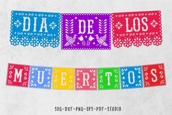 Dia De Los Muertos Svg, Papel Picado
