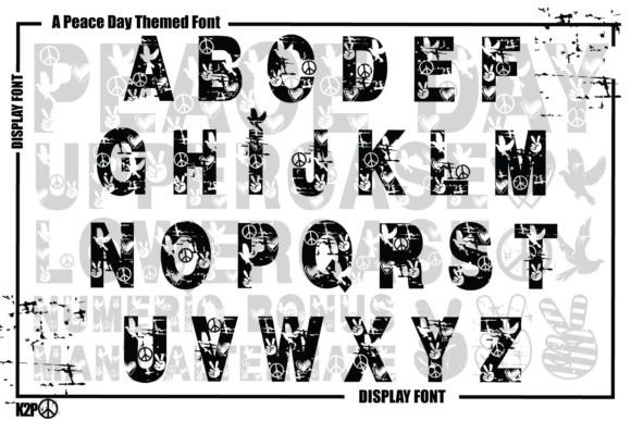 Grunge Peace Day Font - Preview 1