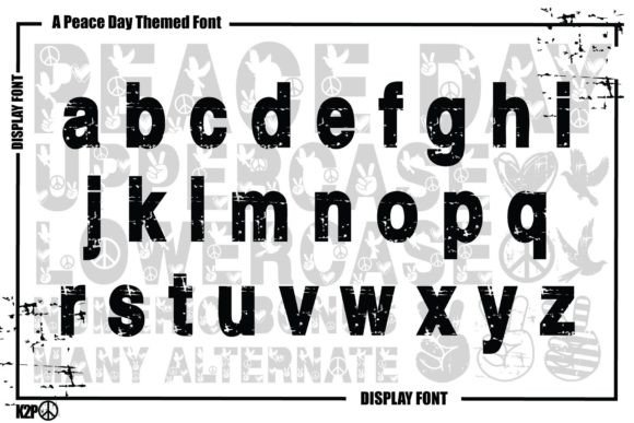 Grunge Peace Day Font - Preview 2