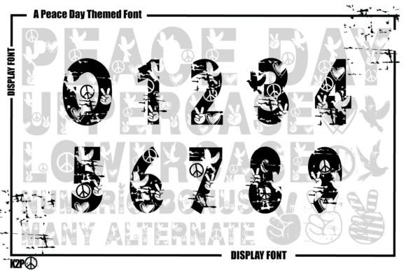 Grunge Peace Day Font - Preview 3