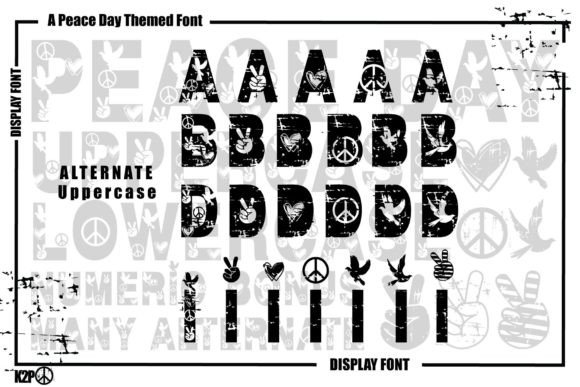 Grunge Peace Day Font - Preview 4