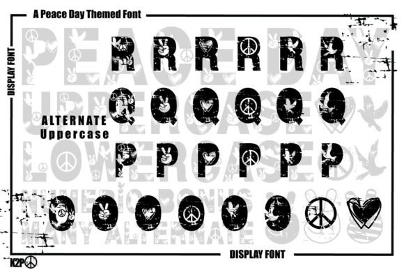 Grunge Peace Day Font - Preview 5