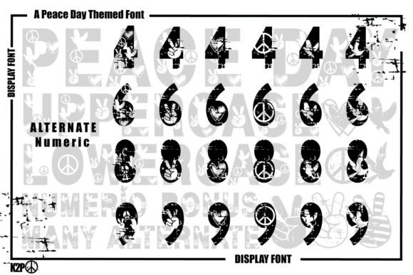 Grunge Peace Day Font - Preview 6
