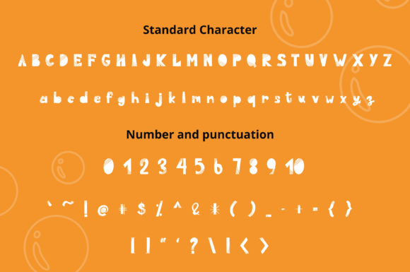 Orange Coffee Font PNG with transparent background - Preview 1