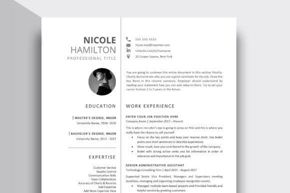 Professional Resume Templates Grafica Modelli di Stampa Di victoriousvita