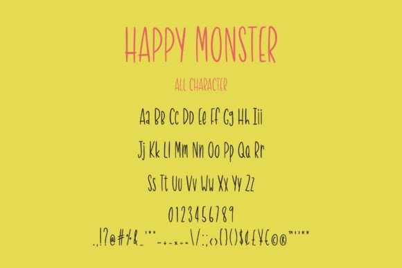 Happy Monster Font - Preview 2