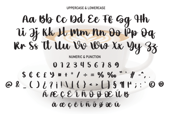 Hey Coffee Font PNG with transparent background - Preview 6
