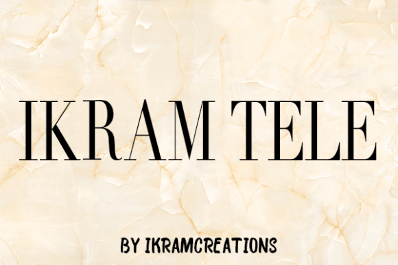 Ikram Tele Font PNG with transparent background - Preview 1