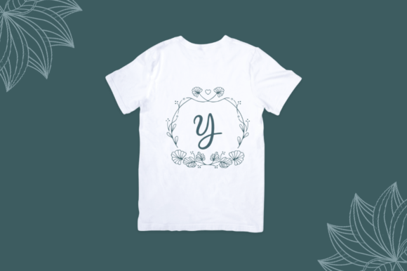 Lotus Love Monogram Font PNG with transparent background - Preview 2