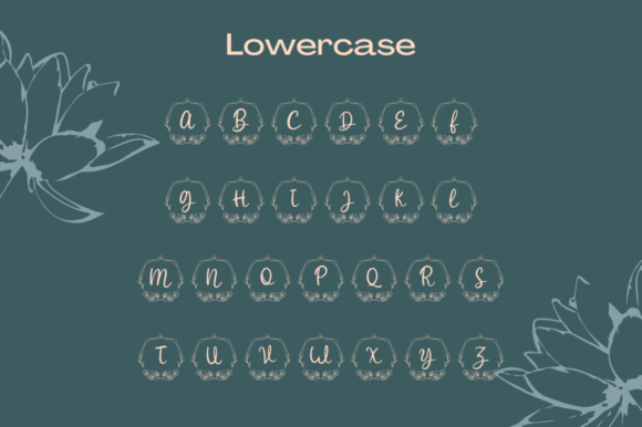 Lotus Love Monogram Font PNG with transparent background - Preview 4