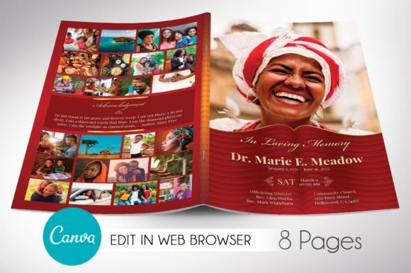 Loving Funeral Program Canva V2 8pgs