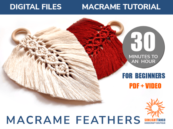 Macrame Feather PDF Pattern