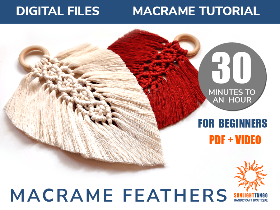 Macrame Feather PDF Pattern
