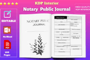 Notary Public Log Book Journal Graphic by KDP Brain · Creative Fabrica
