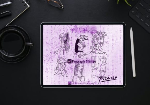 Picasso’s Line Art Drawings Procreate V8