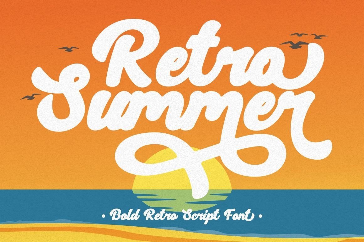 Retro Summer preview: bold retro script with luxury feel