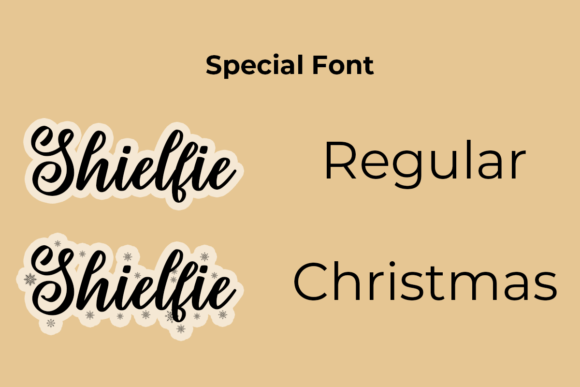 Shielfie Font PNG with transparent background - Preview 5