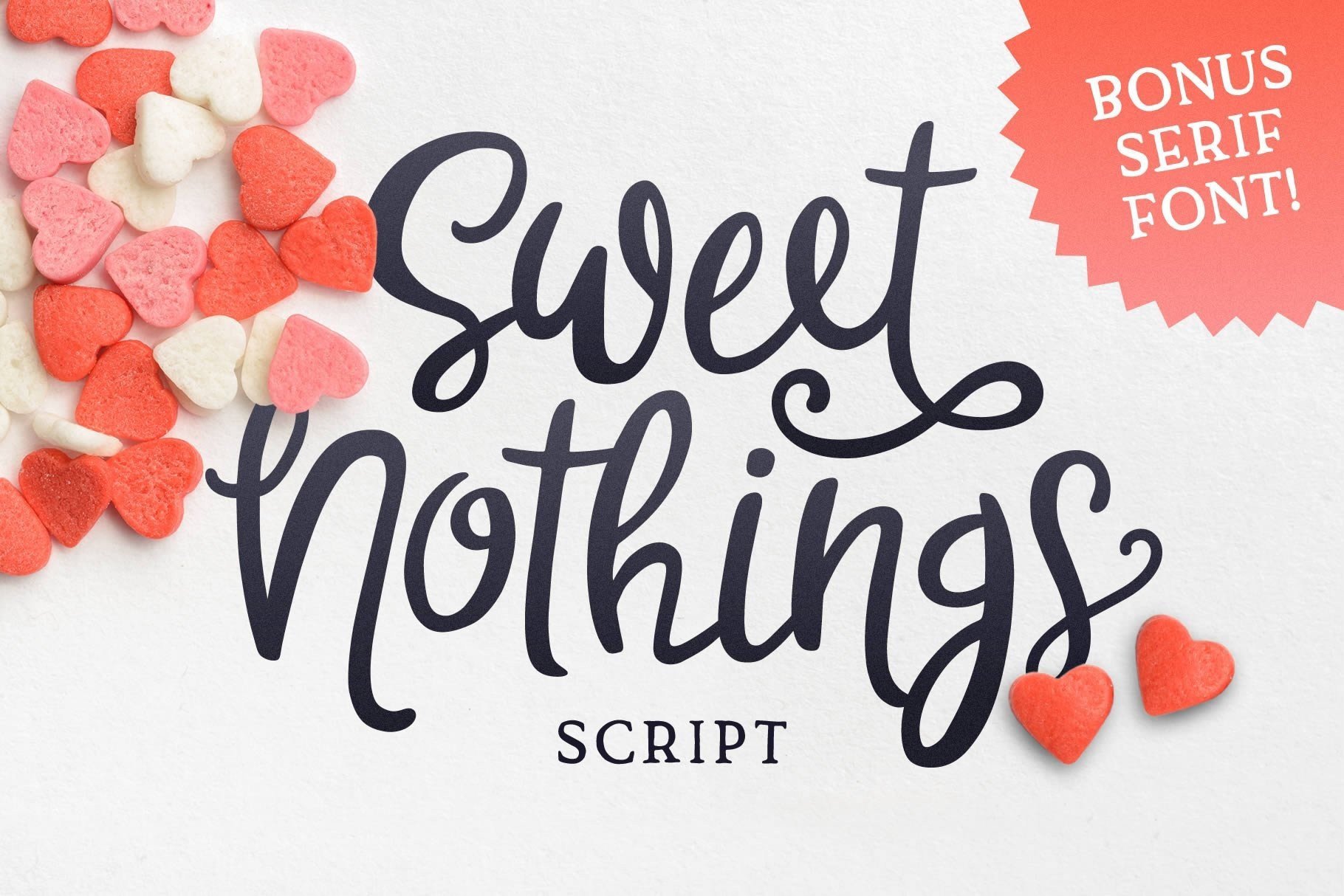 Sweet Nothings preview, light handwritten script