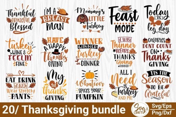 Thanksgiving SVG Bundle, Fall SVG Bundle Graphic by SvgCraft · Creative ...