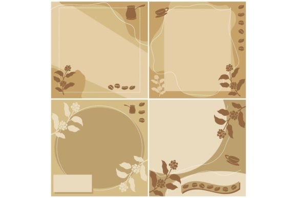 Preview of Vintage Coffee Instagram Feed Template coffee shop social media template