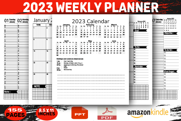 2023-2027 Monthly Planner USA Edition Graphic by Zäkį Ćhânãv · Creative ...