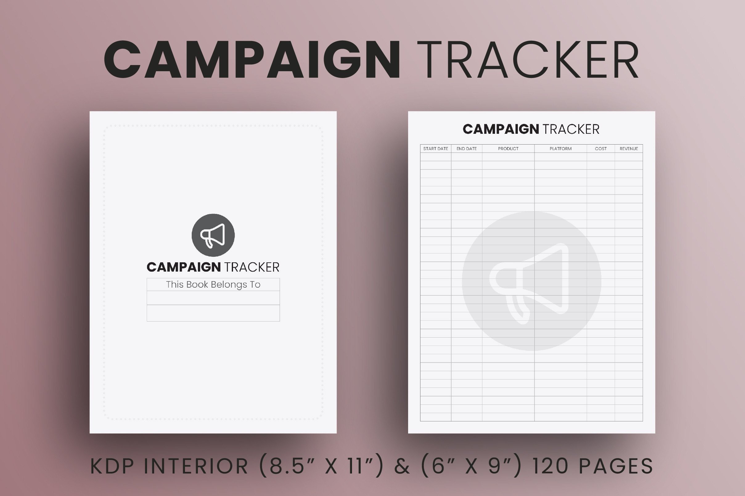 Campaign Tracker - KDP Interior Graphic by Vector Cafe · Creative Fabrica