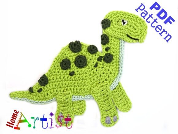 Dinosaur Crochet Pattern Applique