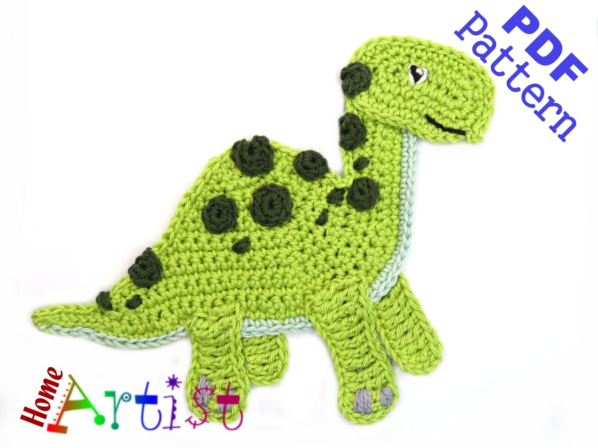 Dinosaur Crochet Pattern Applique