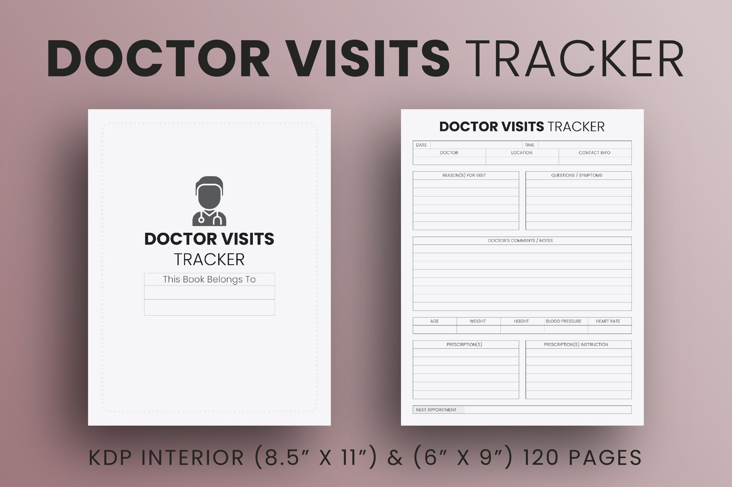 Doctor Visits Tracker - Kdp Interior Graphic by Vector Cafe · Creative ...