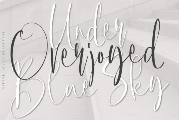 Eiffel Love Font PNG with transparent background - Preview 5