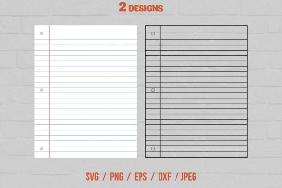 Lined Notebook Paper SVG