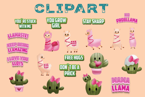 Llamazing Font PNG with transparent background - Preview 4