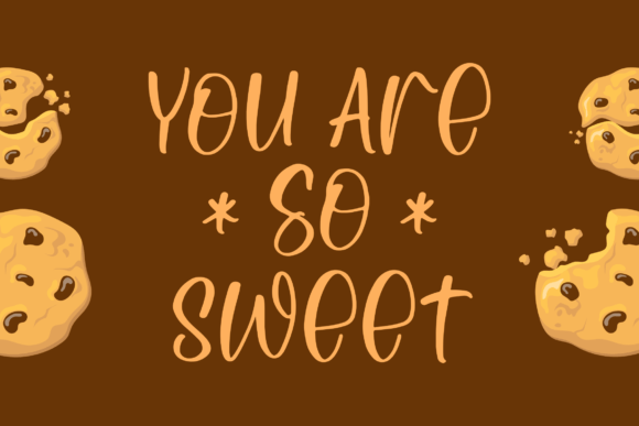 Lovely Biscuit Font PNG with transparent background - Preview 4