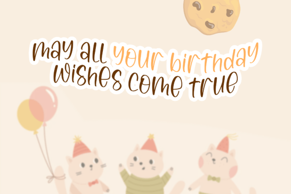 Lovely Biscuit Font PNG with transparent background - Preview 5
