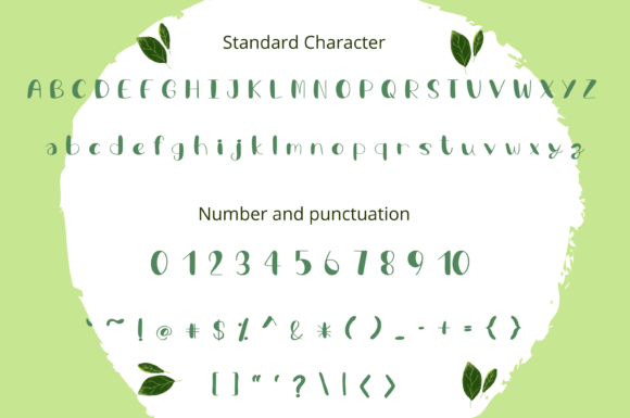 Matcha Green Tea Font PNG with transparent background - Preview 1