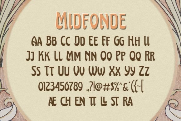 Midfonde Font PNG with transparent background - Preview 4