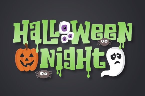 Monster Bash Font PNG with transparent background - Preview 5