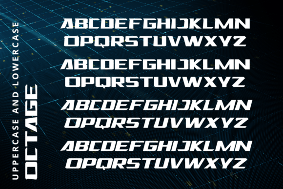 Octage Font PNG with transparent background - Preview 6