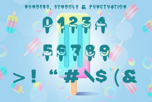 Popsicles Font font preview - 3
