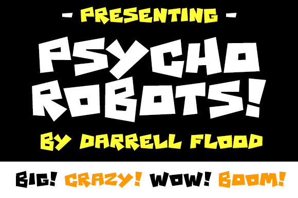 Psycho Robots Font PNG with transparent background - Preview 1