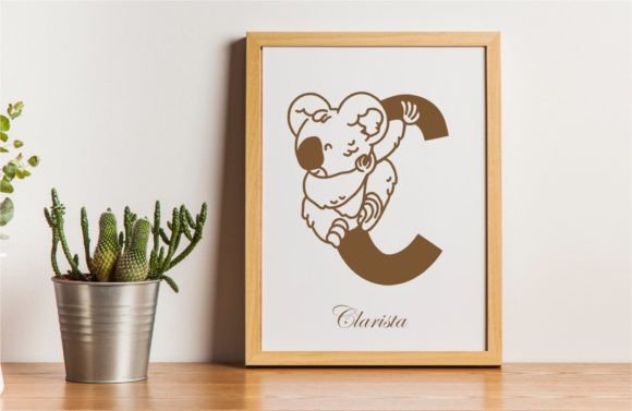 Cute Koala Font PNG with transparent background - Preview 1