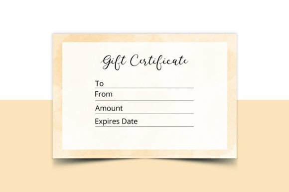Gift Certificate Template