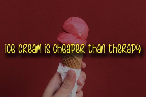 Ice Cream Font - Preview 1