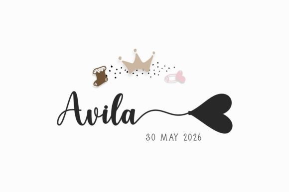 Little Angel Font PNG with transparent background - Preview 1