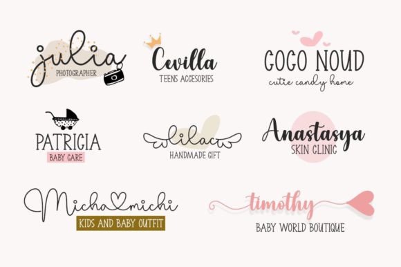 Little Angel Font PNG with transparent background - Preview 2