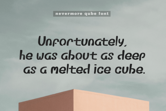 Nevermore Qube Font PNG with transparent background - Preview 2