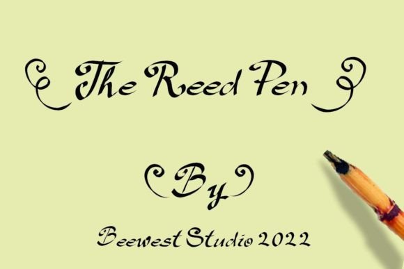 Reeds Font PNG with transparent background - Preview 1