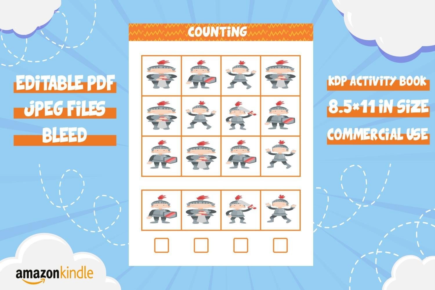 Knight Math Publishing Counting with Knights Activity Book Graphic by MOUKA GRAPHICS ...