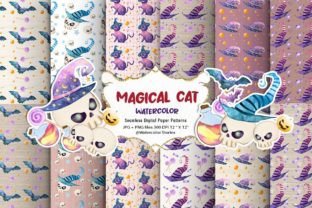 Halloween Digital Seamless Patterns Graphic by Watercolor Stories ...